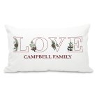 Personalized 12” x 20” Rectangle Throw Pillow Cover and Insert Set - Love