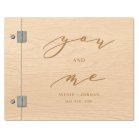Personalized Wooden Wedding Guest Book - You And Me Greenery