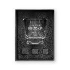 Square 8 Oz. Whiskey Glass Gift Box Set - Modern Groomsman