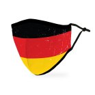 Adult Reusable, Washable 3 Ply Cloth Face Mask With Filter Pocket - German Flag