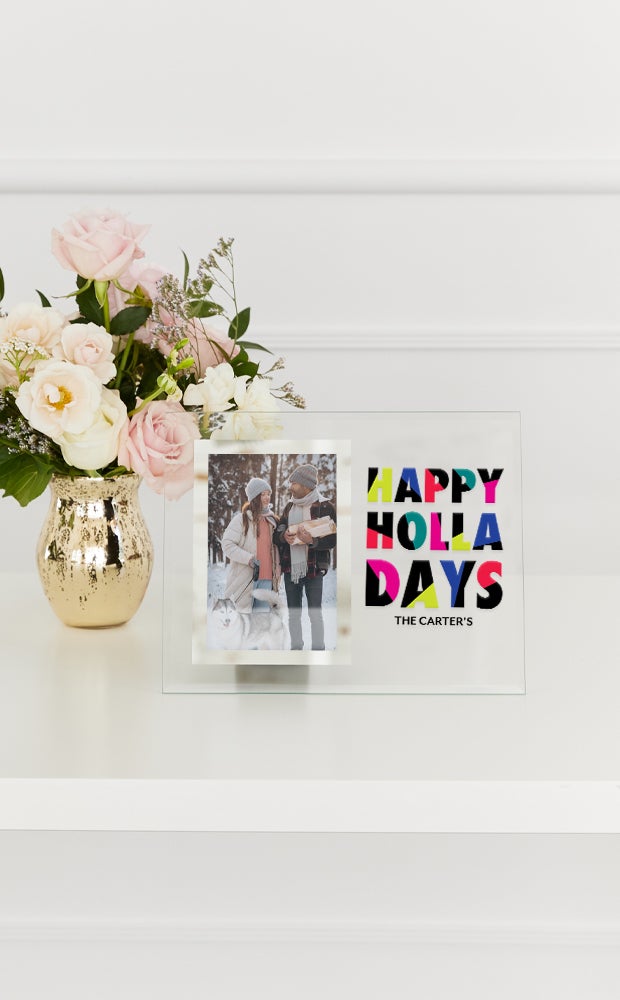 Category Slider - 4x6” Personalized Glass Picture Frames - Holiday