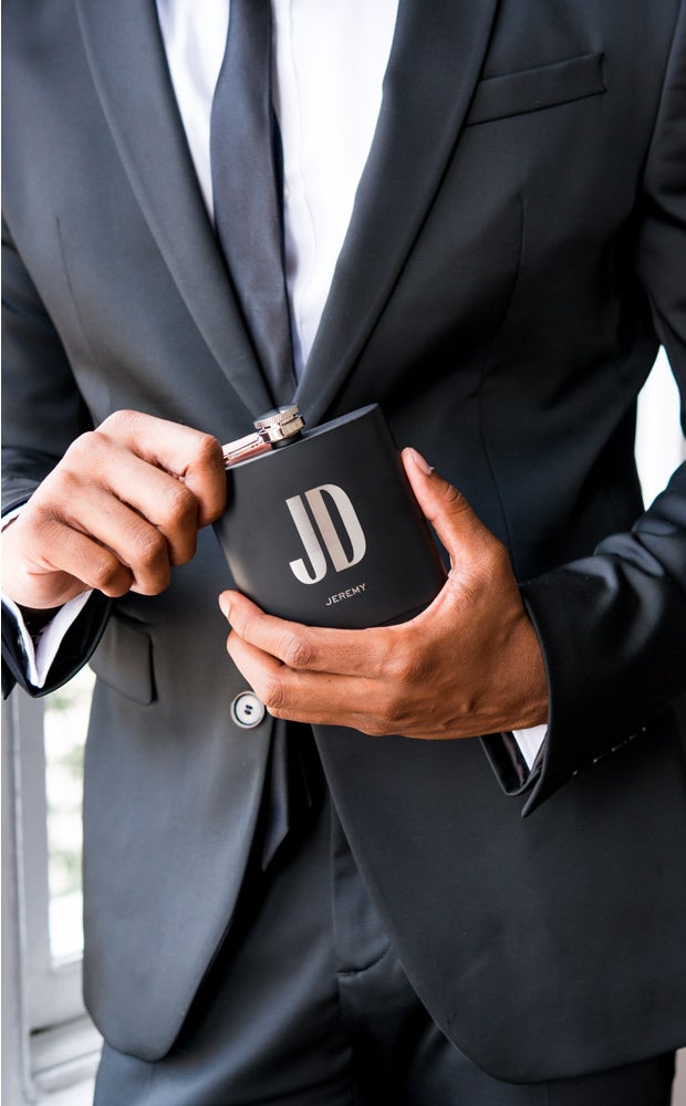 Category Slider - Classic Black Flasks - For Groomsmen