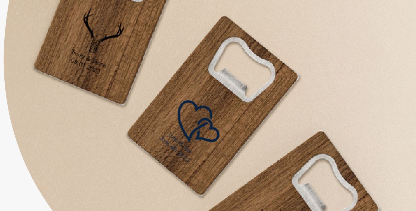 Personalized Wood Credit Card Bottle Openers