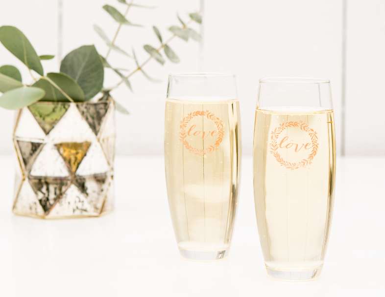 Shop Stemless Toasting Champagne Flute Favor