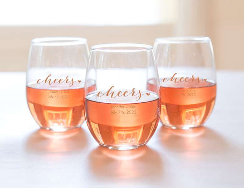 Shop Stemless Wine Glass Favor - 15 oz.