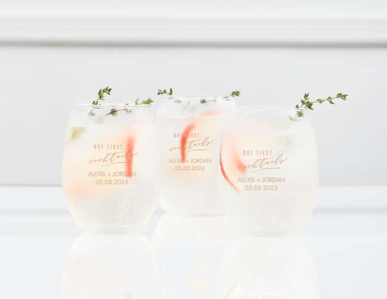 Shop Stemless Wine Glass Favor - 9 oz.