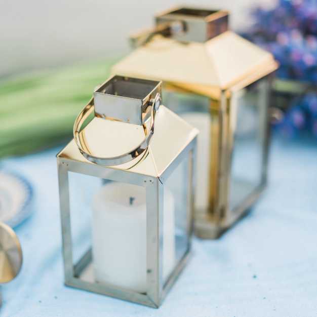 inspiration - gold metal lanterns